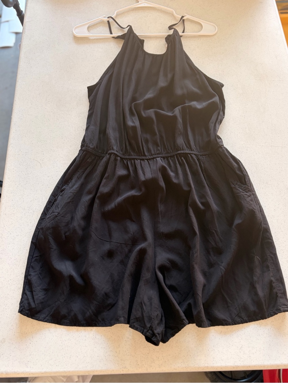 Old Navy Black Romper Strap Dress
